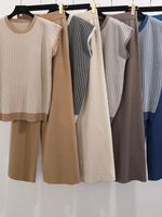 Banquet Date Women's Casual Elegant Geometric Cotton Blend Polyester Pants Sets Pants Sets main image 10