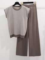 Banquet Date Women's Casual Elegant Geometric Cotton Blend Polyester Pants Sets Pants Sets main image 4