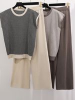 Banquet Date Women's Casual Elegant Geometric Cotton Blend Polyester Pants Sets Pants Sets main image 2