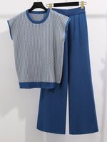Banquet Date Women's Casual Elegant Geometric Cotton Blend Polyester Pants Sets Pants Sets main image 6