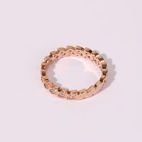 Wholesale Retro Vacation Lolita Horse Eye Copper Inlay Rose Gold Plated Zircon Rings main image 5