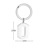 Simple Style Number Stainless Steel Unisex Keychain main image 2