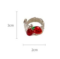 Copper IG Style Casual Sweet Strawberry Enamel Rings Bracelets main image 2
