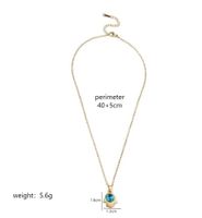 Stainless Steel 18K Gold Plated Hip-Hop Inlay Palm Zircon Pendant Necklace main image 2