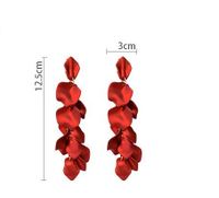 Fashion Geometric Leaf Plating Alloy Drop Earrings main image 3