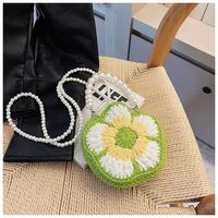 Women's Polyester Flower Cute Round Open Shoulder Bag main image 6