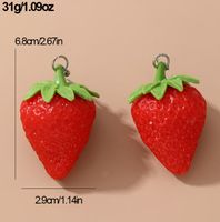 1 Pair Cute Sugar Gourd Carrot Strawberry Plastic Ear Hook main image 2