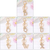 Simple Style Letter Crown Alloy Plating Inlay Rhinestones Bag Pendant Keychain main image 1