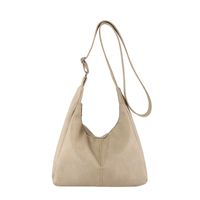 Women's Pu Leather Solid Color Vintage Style Classic Style Zipper Underarm Bag sku image 1