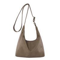 Women's Pu Leather Solid Color Vintage Style Classic Style Zipper Underarm Bag sku image 5