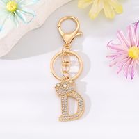 Simple Style Letter Crown Alloy Plating Inlay Rhinestones Bag Pendant Keychain sku image 1