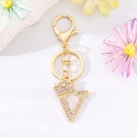 Simple Style Letter Crown Alloy Plating Inlay Rhinestones Bag Pendant Keychain sku image 5