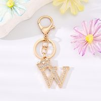 Simple Style Letter Crown Alloy Plating Inlay Rhinestones Bag Pendant Keychain sku image 6
