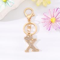 Simple Style Letter Crown Alloy Plating Inlay Rhinestones Bag Pendant Keychain sku image 7