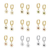 Europe And America Cross Border Sterling Silver Needle Simple Fashion All-match Eight Awn Star Earrings Female Earrings With Diamond Ear Studs Earrings Female sku image 9