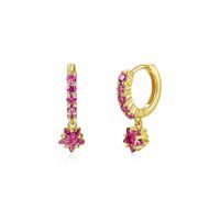 Fashion Star Copper Zircon Drop Earrings In Bulk sku image 7