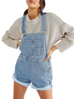 Women's Daily Casual Streetwear Solid Color Knee Length Jeans Overalls main image 5