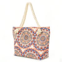 Frau Groß Polyester Blätter Blume Klassischer Stil Reißverschluss Strandtasche sku image 10