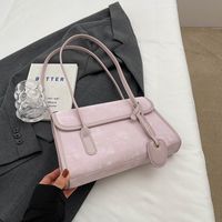 Women's Small Pu Leather Solid Color Elegant Square Flip Cover Shoulder Bag sku image 3