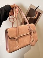 Women's Small Pu Leather Solid Color Elegant Square Flip Cover Shoulder Bag main image 3
