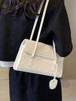 Women's Small Pu Leather Solid Color Elegant Square Flip Cover Shoulder Bag main image 4