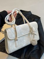 Women's Small Pu Leather Solid Color Elegant Square Flip Cover Shoulder Bag main image 5