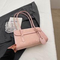 Women's Small Pu Leather Solid Color Elegant Square Flip Cover Shoulder Bag sku image 2