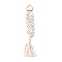 Simple Style Solid Color Cotton Plating Braid Bag Pendant Keychain main image 3