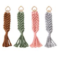 Simple Style Solid Color Cotton Plating Braid Bag Pendant Keychain main image 6