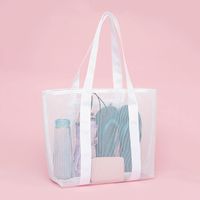 Women's Medium Polyester Solid Color Streetwear Open Beach Bag sku image 8