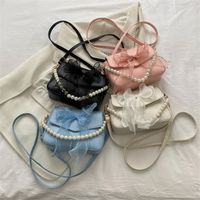 Women's Medium Pu Leather Solid Color Bow Knot Elegant Flip Cover Crossbody Bag main image 4