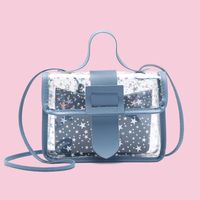 Women's Small PVC Geometric Star Streetwear Lock Clasp Handbag sku image 3