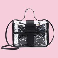 Women's Small PVC Geometric Star Streetwear Lock Clasp Handbag sku image 6