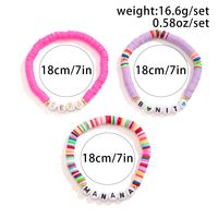 Style Simple Lettre Argile Molle Femmes Bracelets main image 3