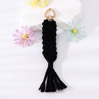 Simple Style Solid Color Cotton Plating Braid Bag Pendant Keychain sku image 1