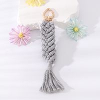 Simple Style Solid Color Cotton Plating Braid Bag Pendant Keychain sku image 4