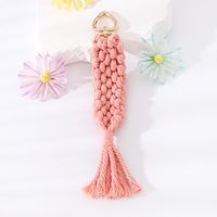 Simple Style Solid Color Cotton Plating Braid Bag Pendant Keychain sku image 5