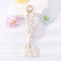 Simple Style Solid Color Cotton Plating Braid Bag Pendant Keychain sku image 6