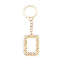 Casual Simple Style Rectangle Alloy Plating Inlay Rhinestones Bag Pendant Keychain main image 3