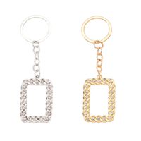 Casual Simple Style Rectangle Alloy Plating Inlay Rhinestones Bag Pendant Keychain main image 4