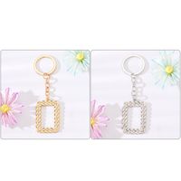 Casual Simple Style Rectangle Alloy Plating Inlay Rhinestones Bag Pendant Keychain main image 5