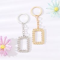 Casual Simple Style Rectangle Alloy Plating Inlay Rhinestones Bag Pendant Keychain main image 1