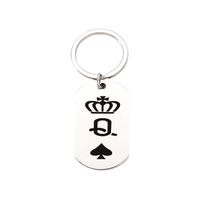 Simple Style Letter Crown Stainless Steel Bag Pendant Keychain main image 3