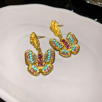 1 Pair Elegant Sweet Butterfly Alloy Drop Earrings main image 4