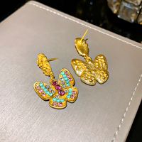 1 Pair Elegant Sweet Butterfly Alloy Drop Earrings main image 3