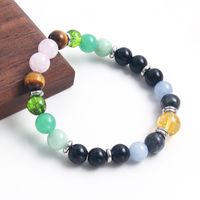 De Base Style Simple Rond Acier Inoxydable La Pierre Naturelle Bracelets En Masse sku image 1