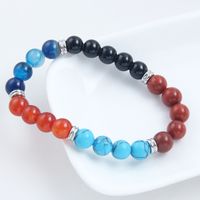 Simple Style Round Stainless Steel Natural Stone Bracelets In Bulk main image 3