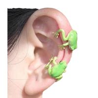 1 Pair Wedding Pastoral Lizard Frog Enamel Alloy Ear Cuffs main image 2