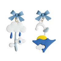 1 Pair Cute Clouds Bow Knot Umbrella Alloy Drop Earrings main image 2