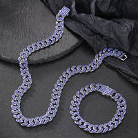 Hip Hop Couleur Unie Alliage De Zinc Incruster Strass Unisexe Collier main image 9